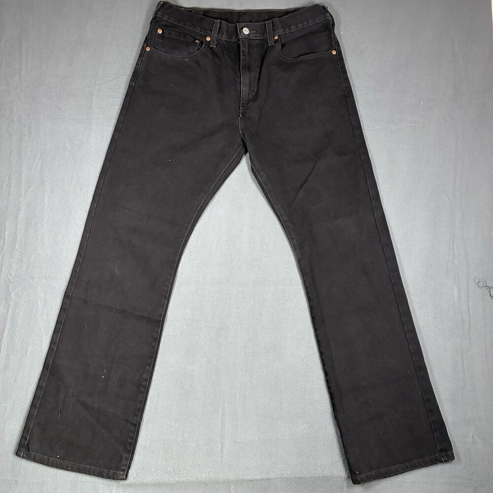 Vintage Levis Jeans Mens 33x32 Black Denim 517 Bootcut Cotton Y2K Made in Mexico